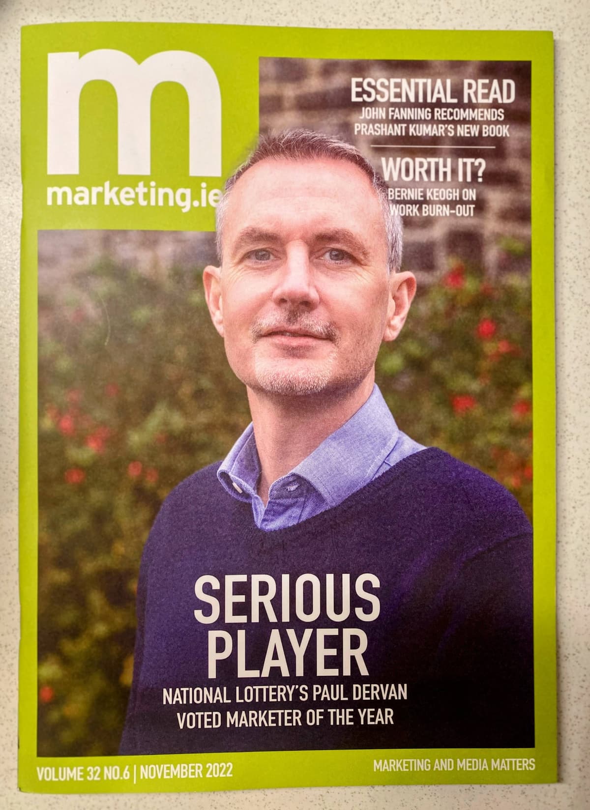 Marketing.ie magazine cover — Paul Dervan voted Marketer of the Year