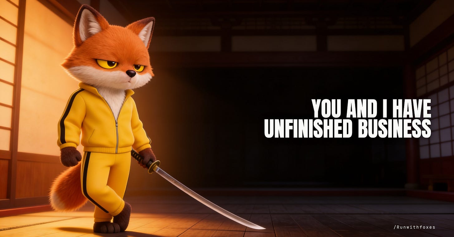 Fox ad in a cinematic style with the headline: you and I have unfinished business