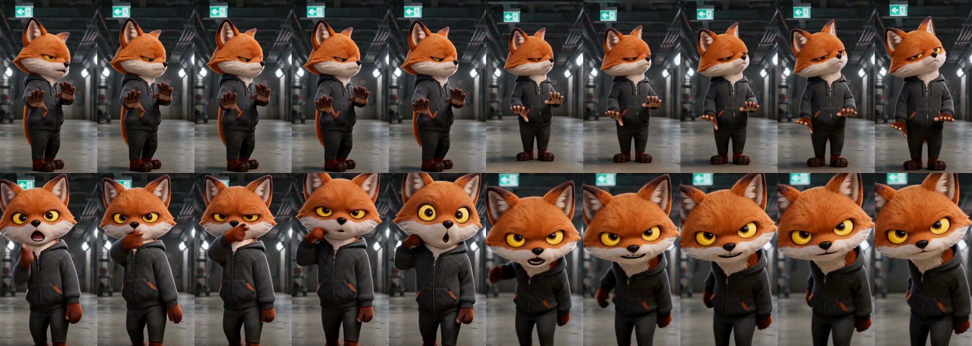 The frames either side of the two joins