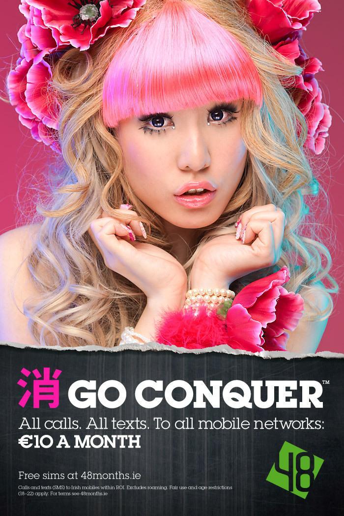 The 48 launch poster: Go Conquer